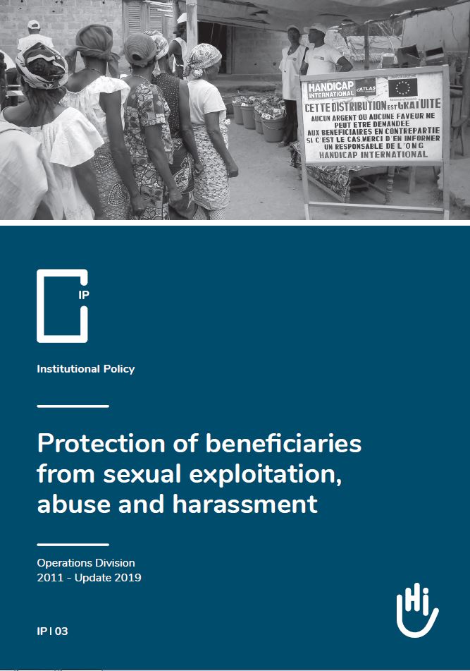 Cover of the Institutional Policy Protection of beneficiaries from sexual exploitation, abuse and harassment