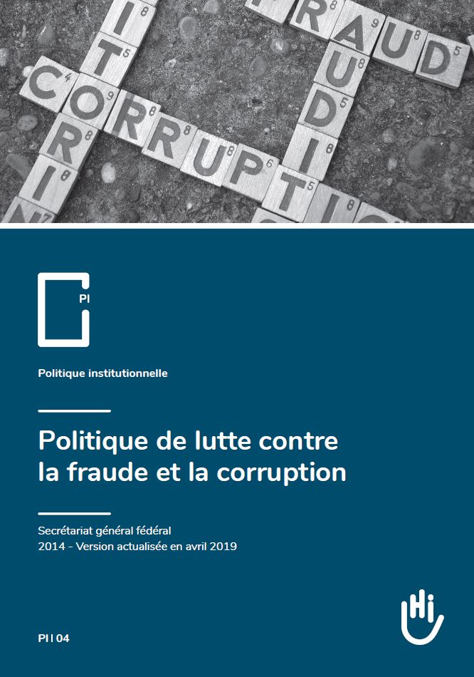 Couverture de la Politique de lutte contre la fraude et la corruption