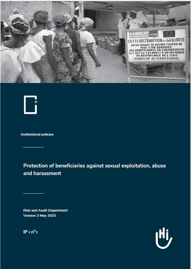 Cover of the Institutional Policy Protection of beneficiaries from sexual exploitation, abuse and harassment Cover of the Institutional Policy Protection of beneficiaries from sexual exploitation, abuse and harassment