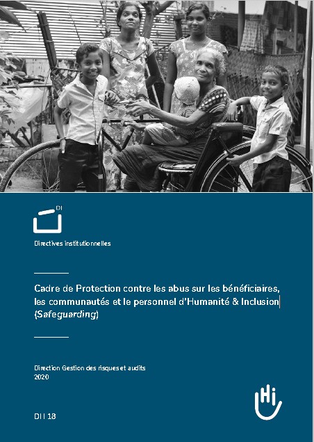 Couverture de la directive institutionnelle Cadre de Protection contre les abus sur les bénéficiaires, les communautés et le personnel de HI