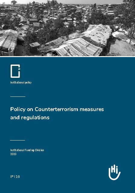 Cover of the HI Institutional policy on Counterterrorism measures and regulations