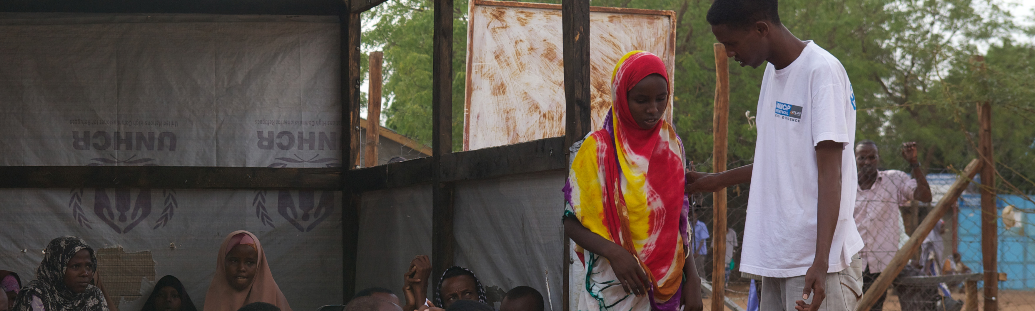 Kenya, Dadaab, unaccompanied girl. She will be cared for by HI throughout her registration to ensure that she has access to the help she needs and that she is not in a situation of insecurity.