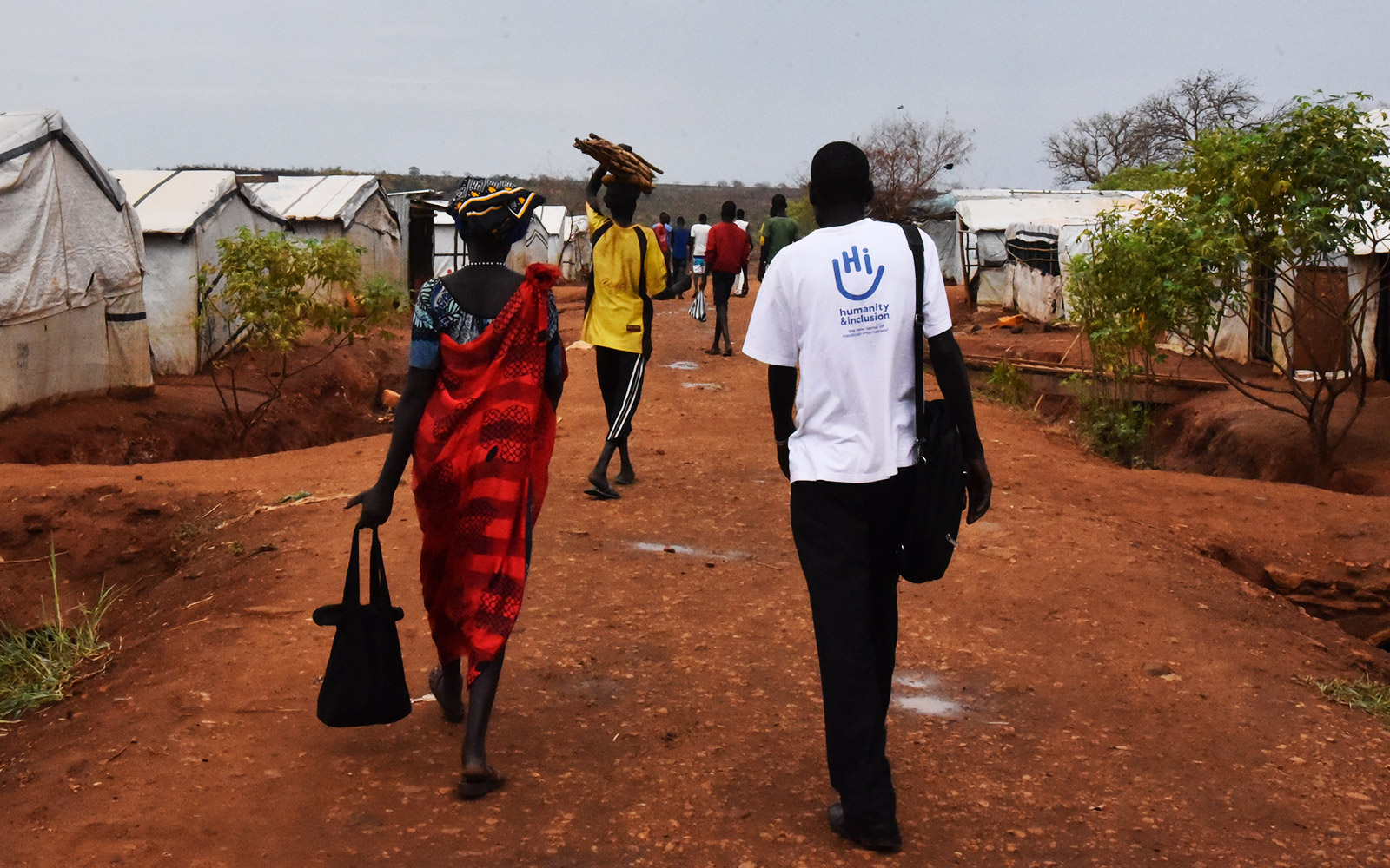Soudan du Sud, équipe HI dans un site de protection des civils (PoC) dans un camp de déplacés vers Juba.
