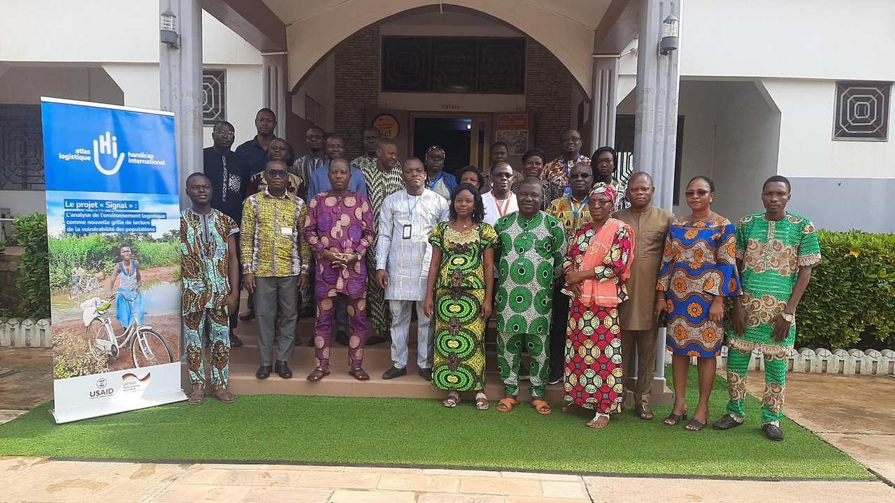 Atelier de renforcement des capacités des acteurs locaux sur l’utilisation des livrables Signal (ONG et acteurs étatiques) des départements de l’Atakora et de la Donga à Natitingou, département de l’Atakora au Bénin. © HI / Atlas