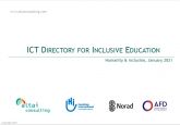 Cover ICT directory for inclusive education Cover ICT directory for inclusive education