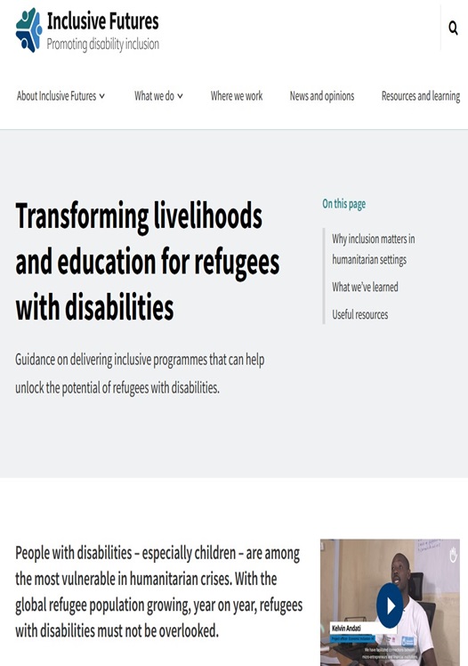 Coverage of the pratical guide Making it Work: Good practices for disability-inclusive development and humanitarian action 