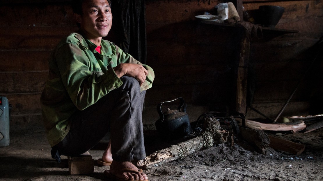 Portrait de Chue Por Vang au Laos. 