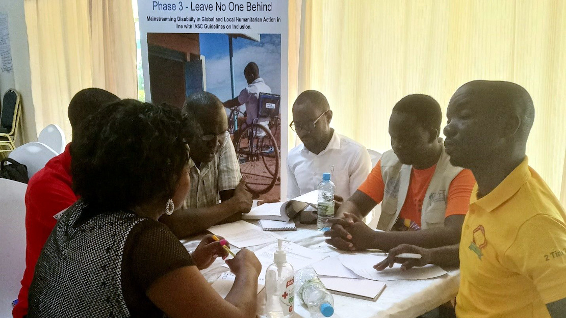 People attending a workshop in South Sudan; }}