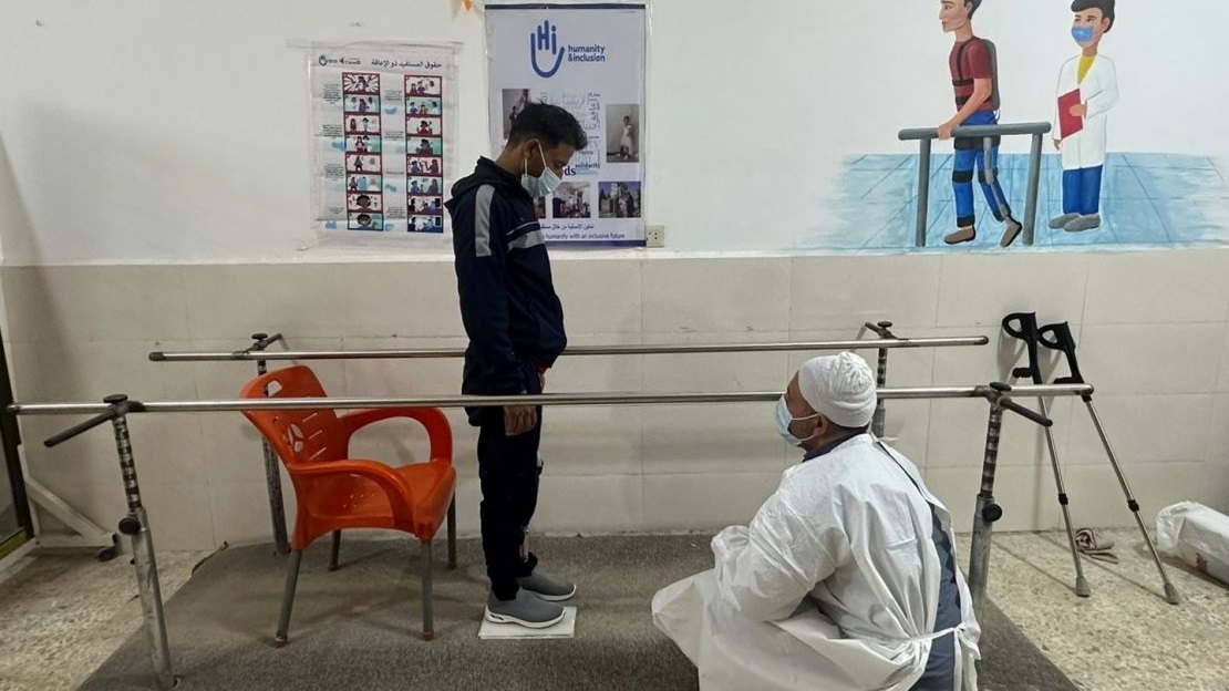 Abdallah au centre de réadaptation de HI