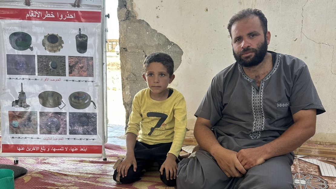 Yahya returned in his village and tells the fear of explosive remnants 