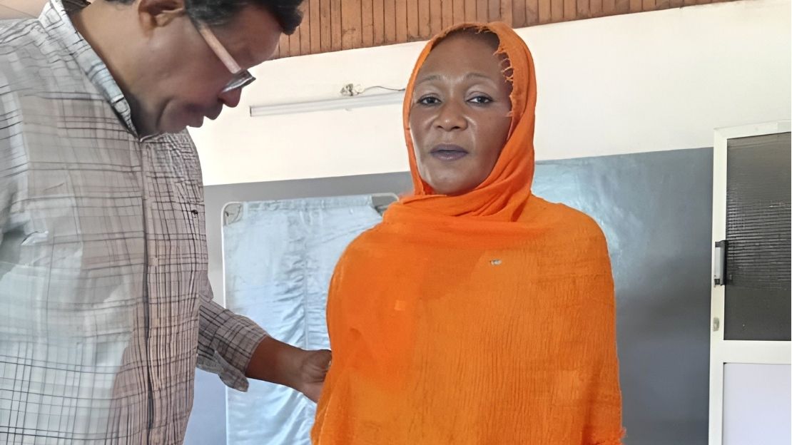 HI provided Sadia with rehabilitation care and a walking frame, enabling her to regain mobility.; }}