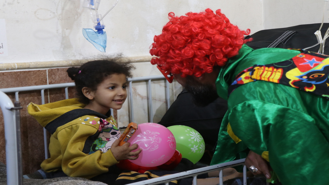 Israa Fahed Al Abood,injured during the earthquake on 6 February, at Al-Rahma hospital.; }}