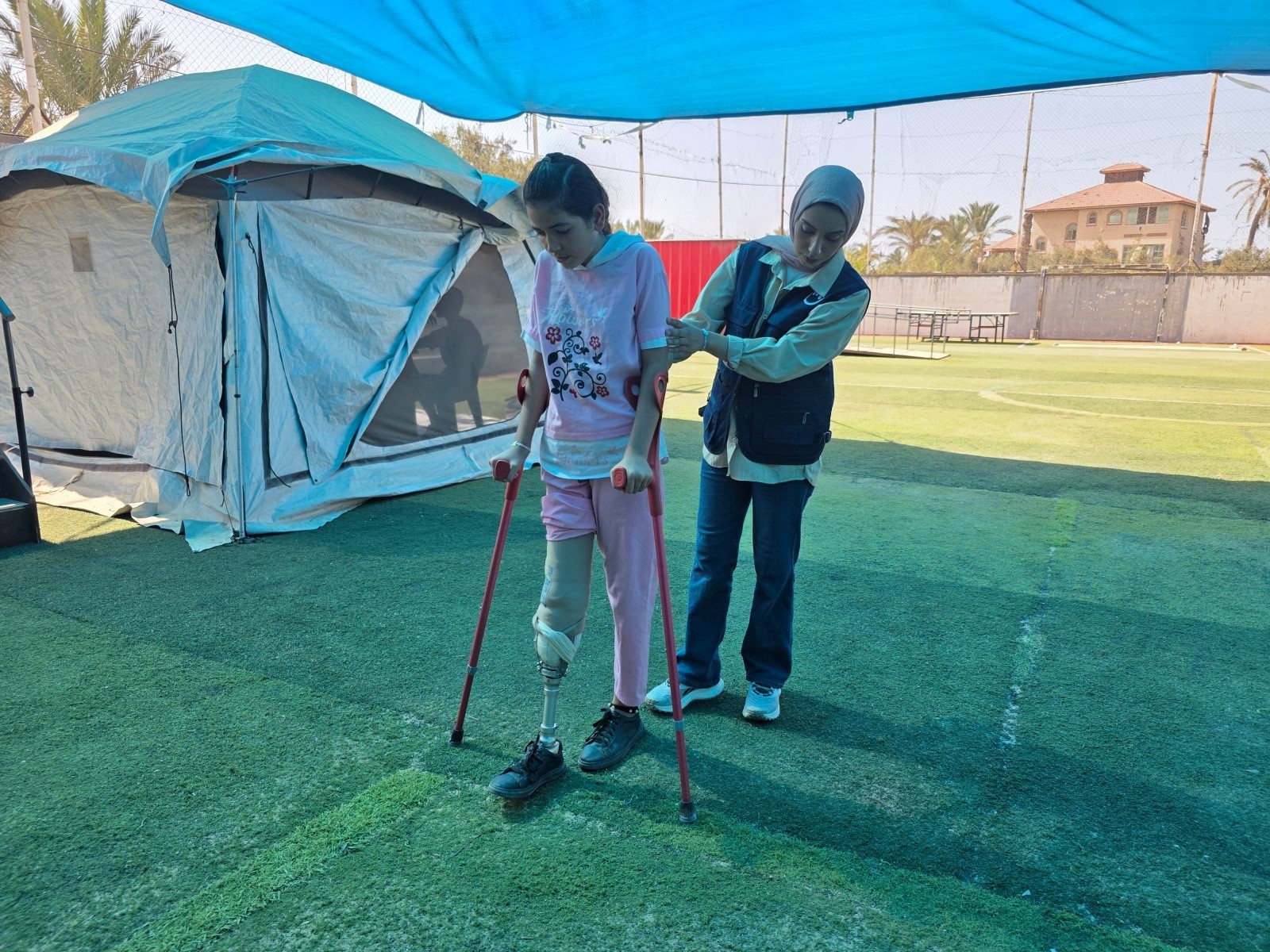 Fayez Hand in hand to walk again