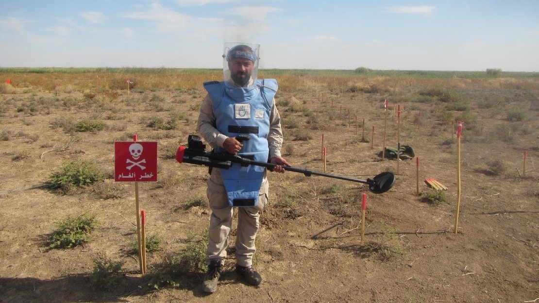 Irak : 1.8 million de mètres carrés de terres libérées des mines par HI depuis 2016