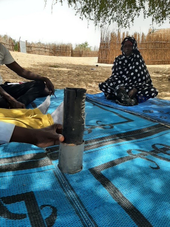 Hawa’s makeshift prosthesis.